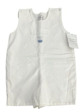 NWT Strasburg 1 pc Jon Jon Sailboat emblem Pocket Boys 3T